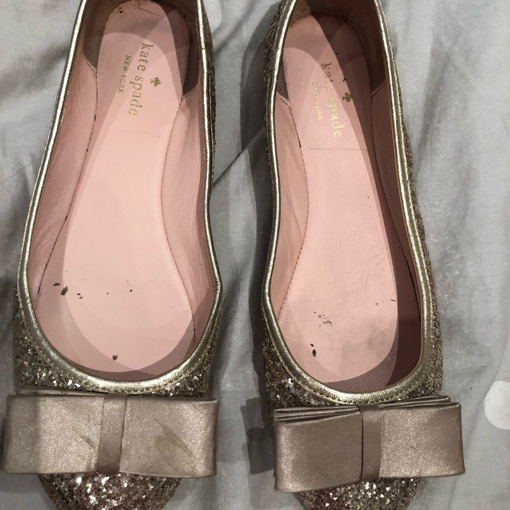 Kate Spade sz 8.5 gold flats